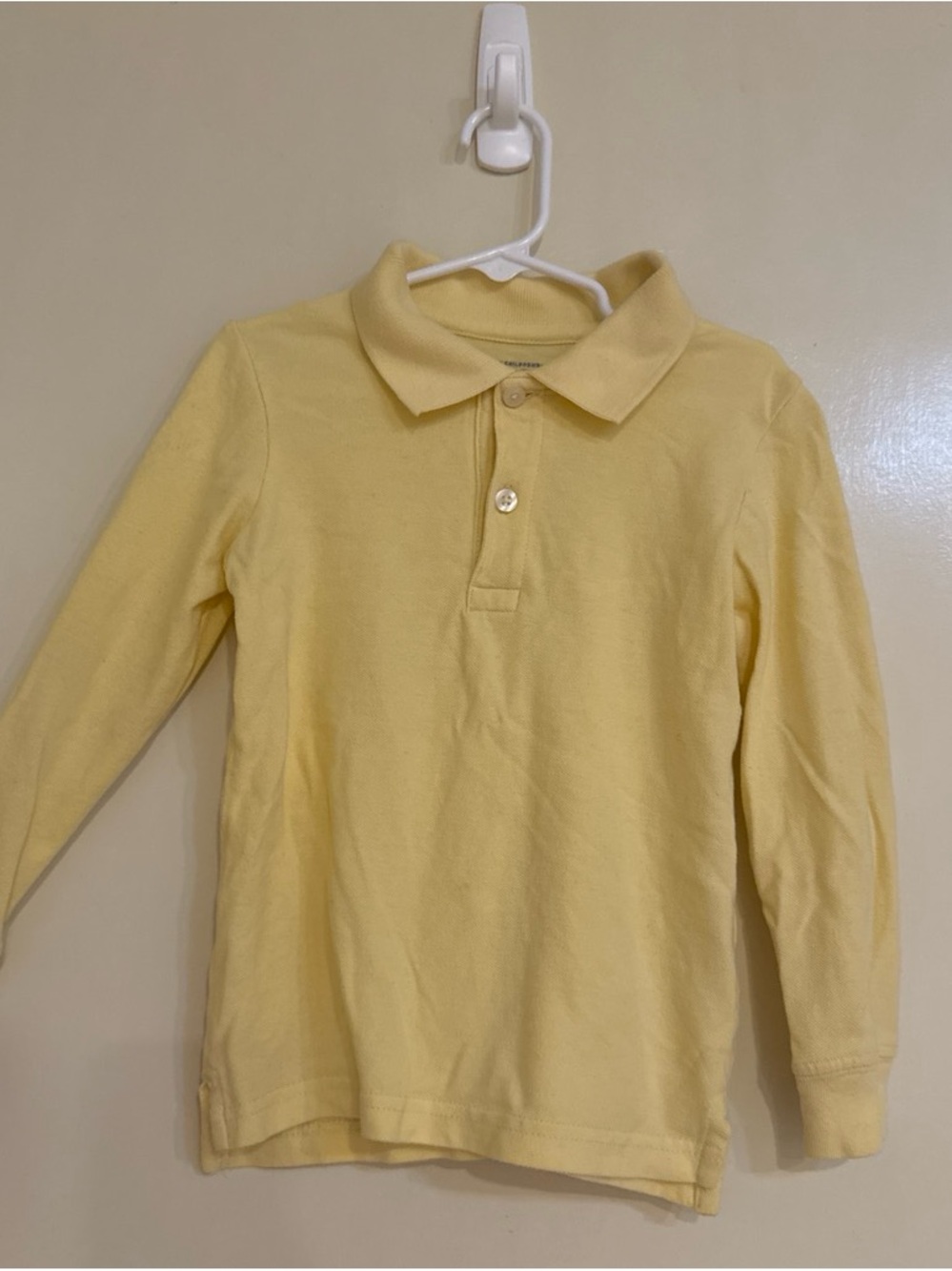 The Children's Place Pale Yellow Long-Sleeve Polo